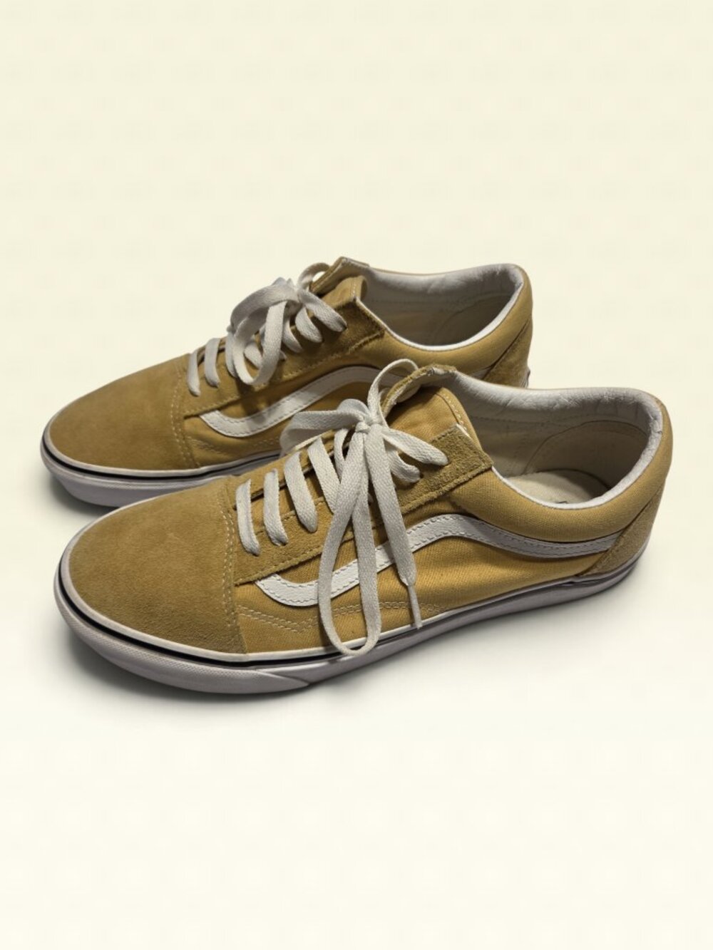Vans Old Skool Ochre Yellow Suede & Canvas Sneakers - Unisex Men's 10.5 / Women'